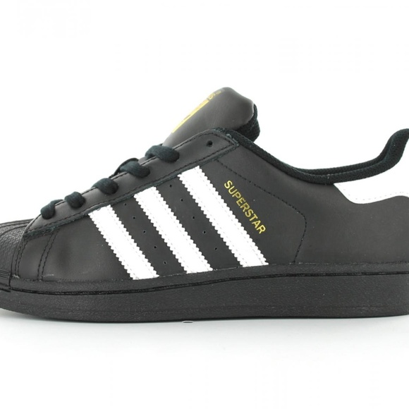 adidas Shoes | Original Superstar Black Junior Sneakers | Poshmark Adidas original superstar black junior SNEAKERS
